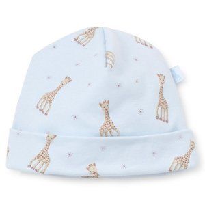 Sophie la Girafe Print Hat in Blue